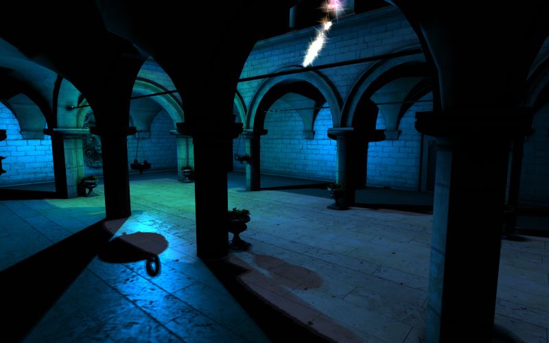 WebGL scene for Sponza Dynamic Shadows demo